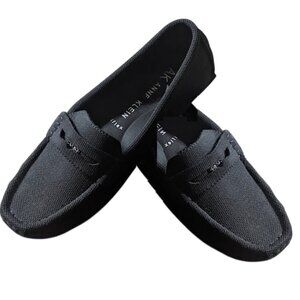 Anne Klein Skylar Womens Black Breathable Knit Driving Penny Loafer Size 8 NWOB